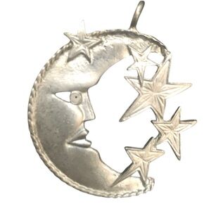 Pendant XL for Necklace Moon and Stars Wearable Art